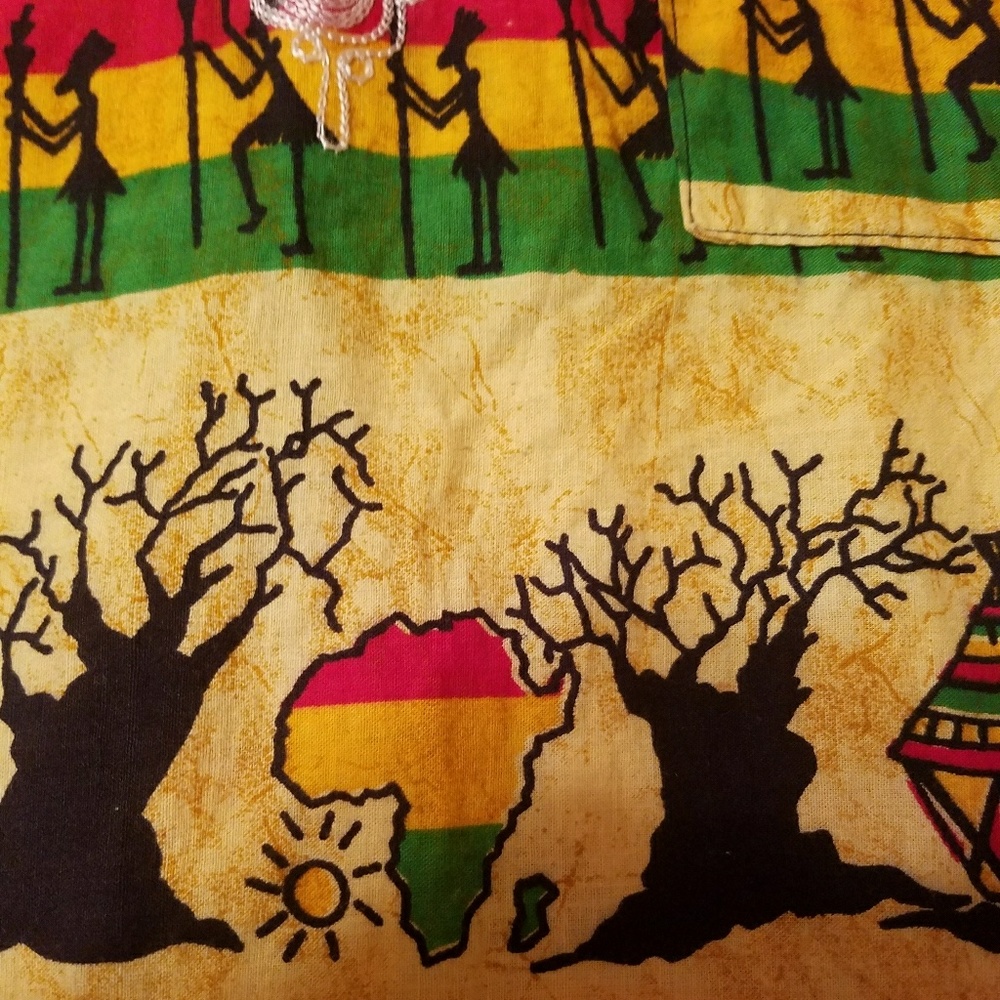 Dashiki African Continent Print, - Picture 6 of 8